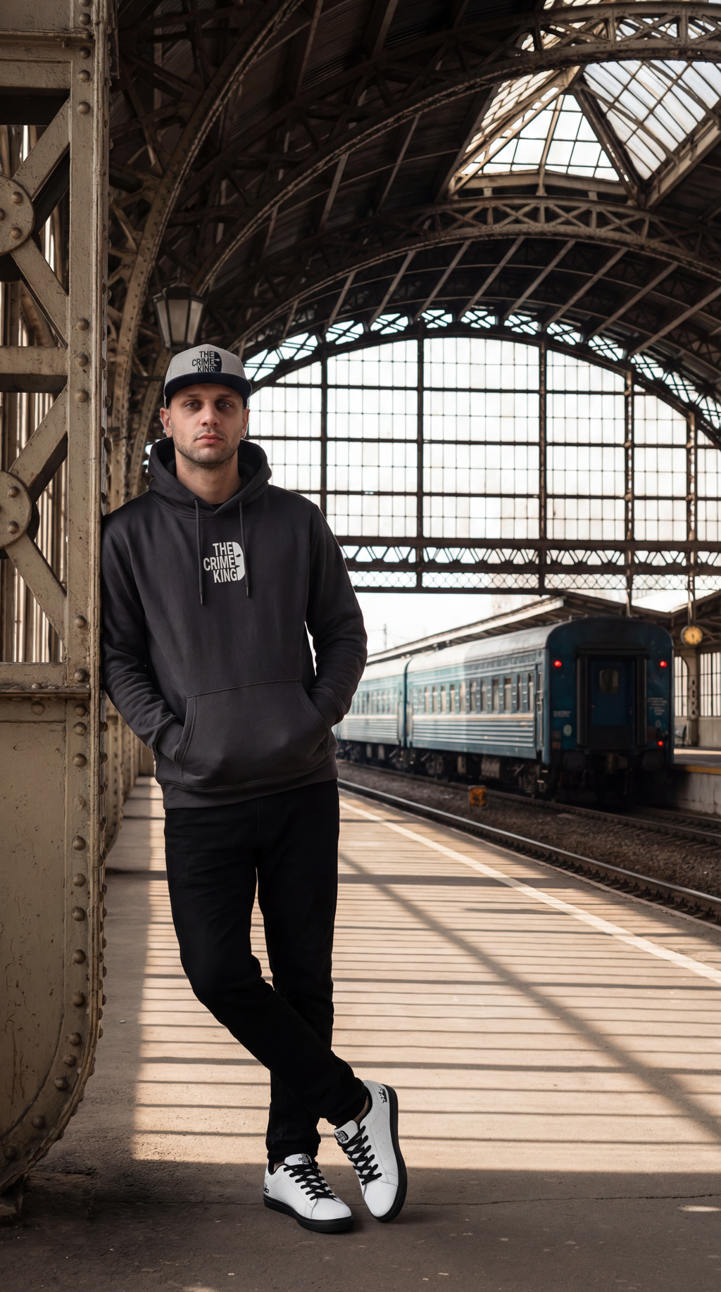 Three-Panel Fleece Hoodie "The Crime King"